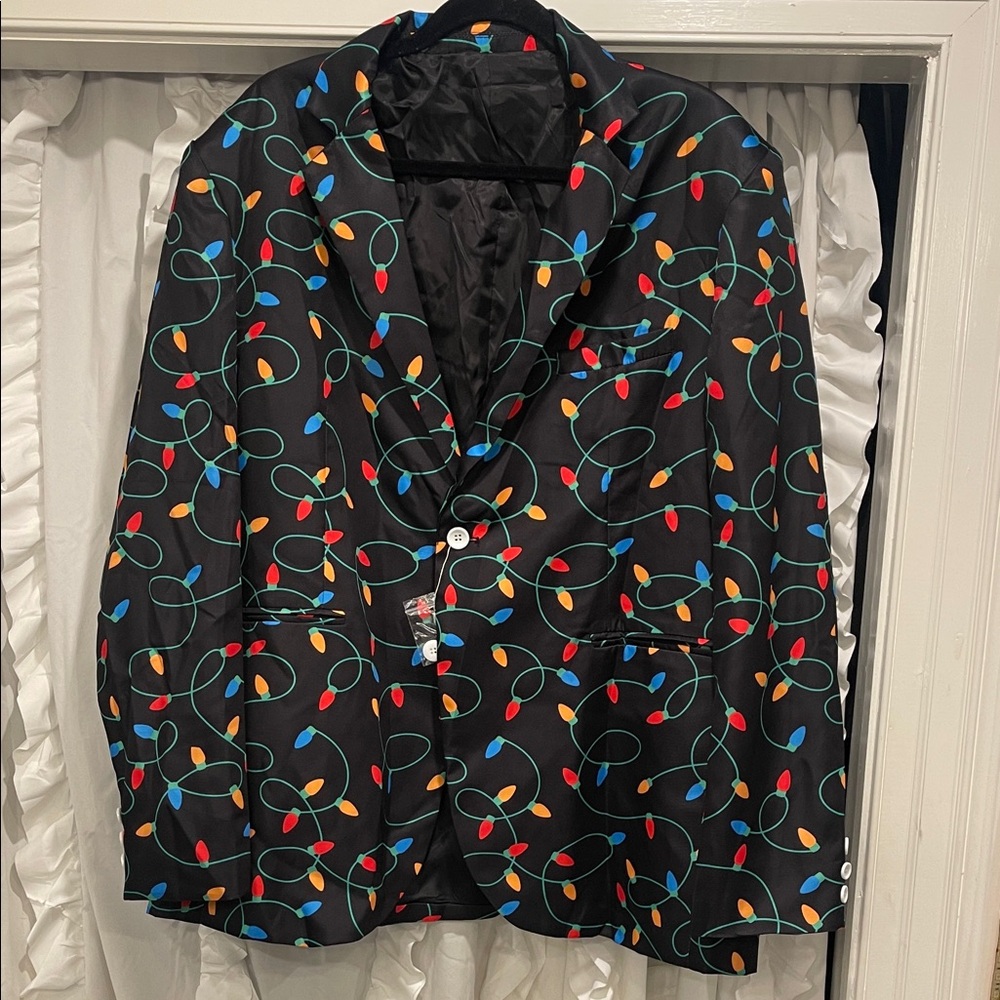 Men's Christmas Blazer & Tie - Ugly X-Mas Festive Jacket - Christmas nwt XXL